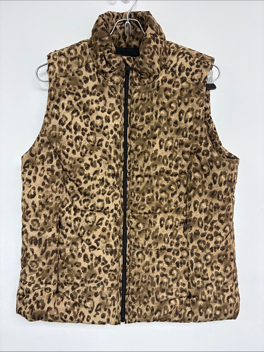 Lauren Ralph Lauren Leopard Print Puffer Vest Women’s M Full Zip